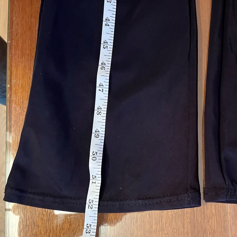SZ M Black catsuit,, front zipper, flare leg,. - Picture 12 of 13